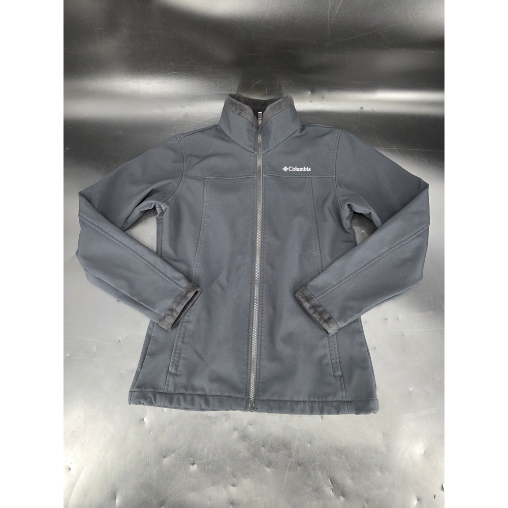 Columbia Jacket Women's Softshell Fleece Black Full‎ Zip Size Small